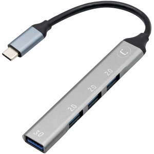 HUB UNNO TEKNO USB TIPO C A USB TIPO-A 2.0 X3 - USB TIPO-A 3.0 X1 - HB1013SV